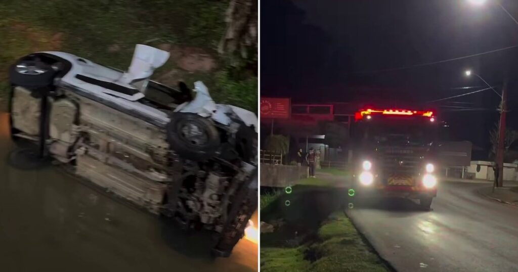 Piloto de 29 anos morre após Saveiro capotar e pegar fogo em prova de arrancada em SC